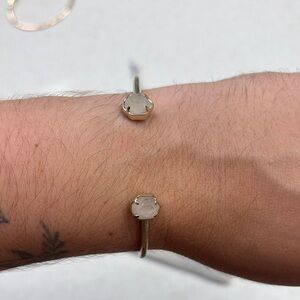 Kendra Scott Gold Bracelet with White Stone Accents